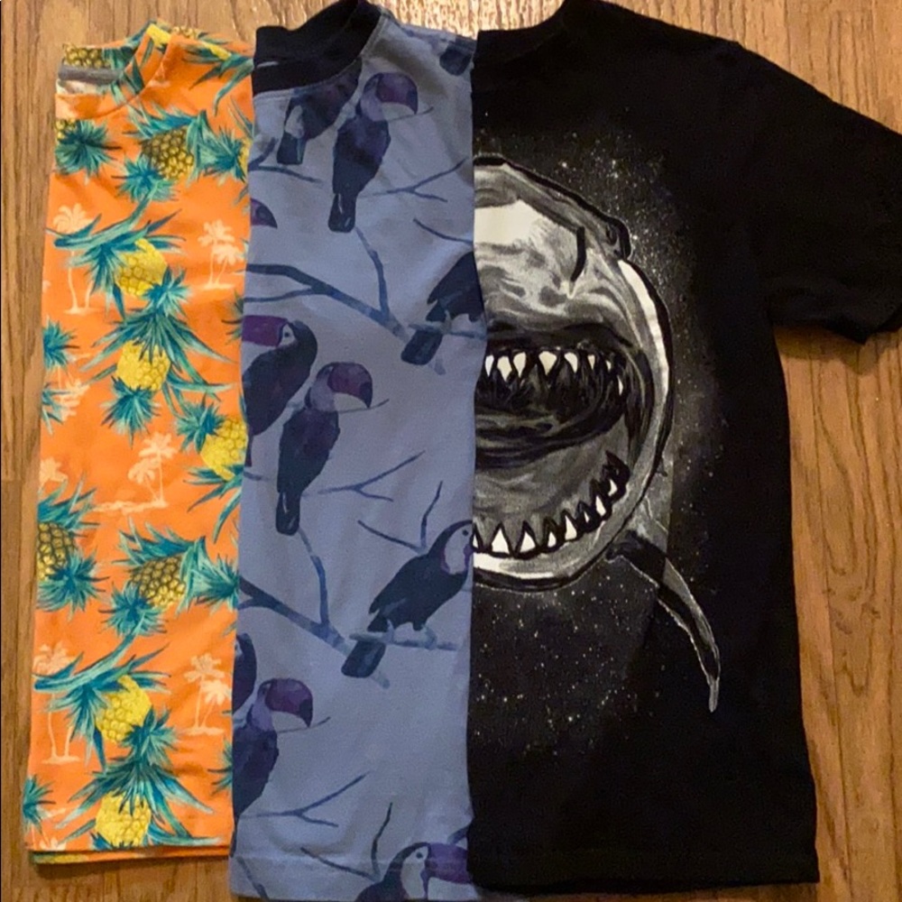 Boys Short Sleeved Shirts Size L(10/12) 3 Shirts